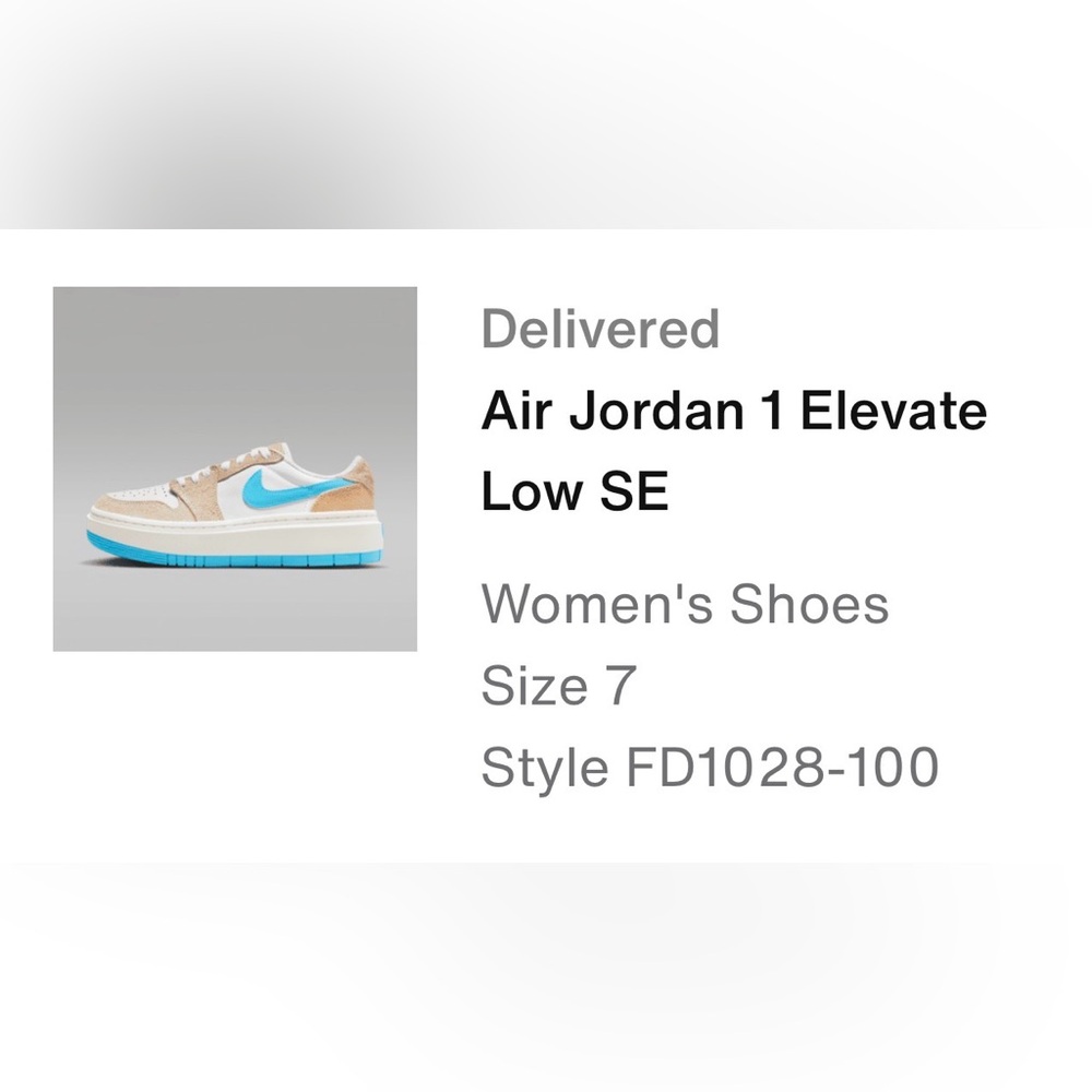 Nike Air Jordan 1 Elevate Low SE - Light Blue and Beige